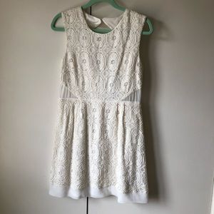 Urban Outfitters white lace dress w/ sheer panels